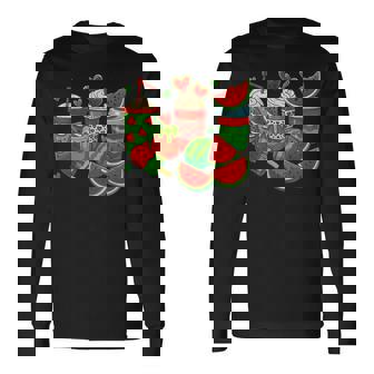 かわいい スイカ好き 夏 フルーツ スイカ アイスコーヒー 長袖Tシャツ - Kawaiitshirt