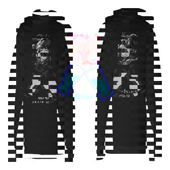 かわいい 可愛い 女の人 若い 美人 イラスト 日本 きれい 長袖Tシャツ - Kawaiitshirt