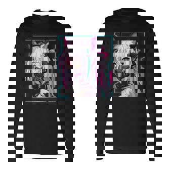 かわいい 日本の漫画 アニメ 美学 サイバーパンク テックウェア 長袖Tシャツ - Kawaiitshirt