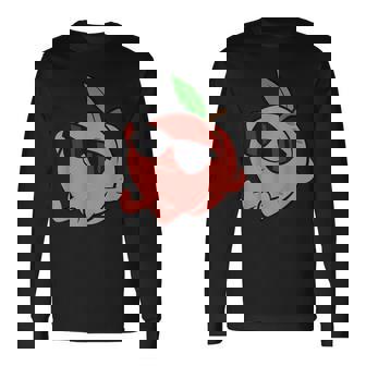 かわいい 桃 フルーツ リラックス のんびりピーチ 長袖Tシャツ - Kawaiitshirt