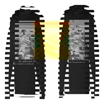 かわいい 面白い レトロ カエル 長袖Tシャツ - Kawaiitshirt