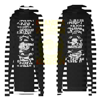 かわいいおじいちゃん 孫 おじいちゃんと孫 長袖Tシャツ - Kawaiitshirt