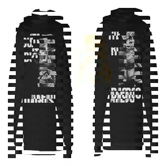 かわいいけど危険な空手 面白い テコンドー 猫 格闘技 長袖Tシャツ - Kawaiitshirt