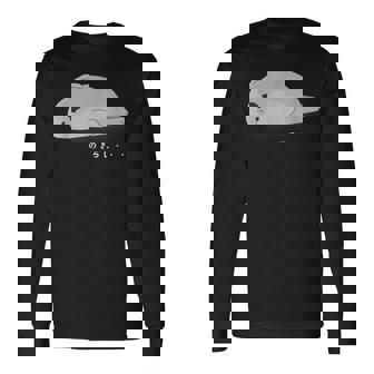 かわいいアザラシ、ノザラシ、面白 長袖Tシャツ - Kawaiitshirt