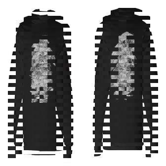 かわいいウサギの耳 座っているロップスケッチ 長袖Tシャツ - Kawaiitshirt