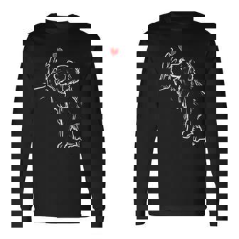 かわいいゴールデンレトリバー 愛のゴールデンレトリバー 長袖Tシャツ - Kawaiitshirt