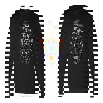 かわいいシュガースカル スケルトン ポケット入り メキシカン シンコ・デ・マヨ 長袖Tシャツ - Kawaiitshirt