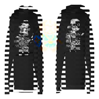 かわいいシーズー犬 レトロビデオゲームキャラクター 長袖Tシャツ - Kawaiitshirt