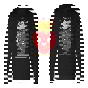 かわいいストロベリーロイヤルティで面白いタッチ。 長袖Tシャツ - Kawaiitshirt