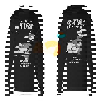 かわいいスリーピングビーグル ペット愛好家のための面白い犬のデザイン 長袖Tシャツ - Kawaiitshirt