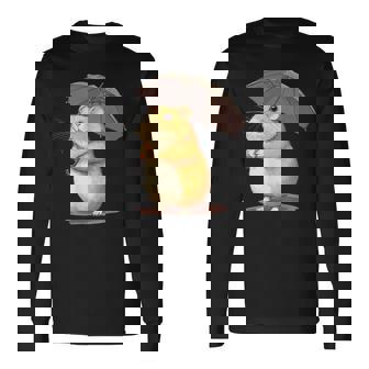 かわいいハムスターと傘のコスチューム。 長袖Tシャツ - Kawaiitshirt