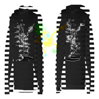 かわいいパイナップルダビングダンシングシャツ 面白いキッズプリント 長袖Tシャツ - Kawaiitshirt