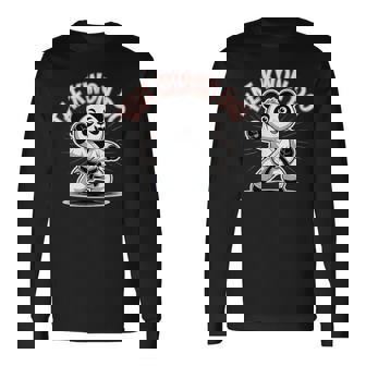 かわいいパンダのテコンドー 面白い韓国mma Tkd 長袖Tシャツ - Kawaiitshirt