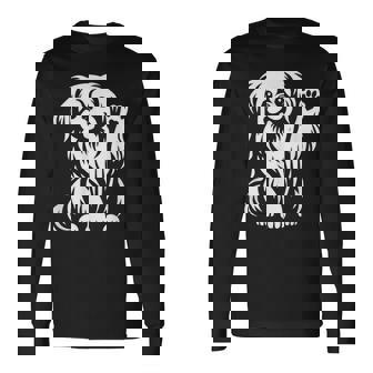 かわいいペキニーズ ハート足犬グラフィック デザイン 長袖Tシャツ - Kawaiitshirt