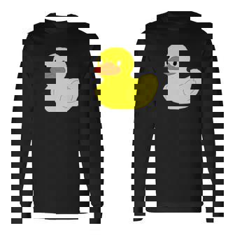 かわいいラバーダックイエローグラフィックかわいいラバーダック 長袖Tシャツ - Kawaiitshirt