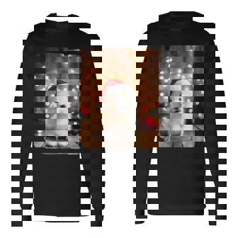 かわいい子犬の動物のクリスマス–サモエド犬のグラフィック 長袖Tシャツ - Kawaiitshirt