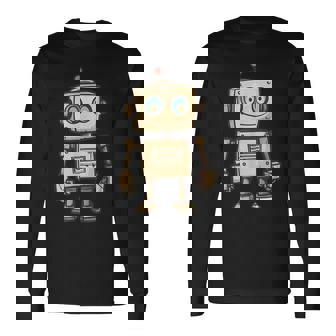 かわいい小さなロボット、ビンテージキッズロボット 長袖Tシャツ - Kawaiitshirt