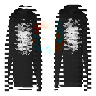 かわいい歯と花iキッズ歯 長袖Tシャツ - Kawaiitshirt