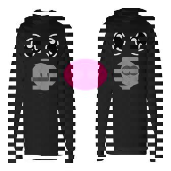 かわいい豚の顔 ピンクの鼻 面白い動物愛好家コスチューム 長袖Tシャツ - Kawaiitshirt