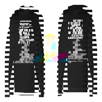 かわいい黄色いラブラドールヨガの先生が犬の子犬のためにヨガを作ります。 長袖Tシャツ - Kawaiitshirt