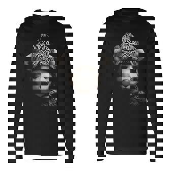 くま かわいい 動物 アート グラフィック イラスト モチーフ クマ 長袖Tシャツ - Kawaiitshirt