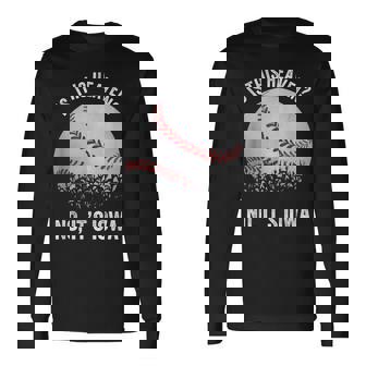 ここは天国か？アイオワ・ビンテージ・ベースボール・コーン・フィールズ 長袖Tシャツ - Kawaiitshirt