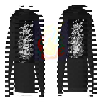 このドラゴンギターステートメントでステージをライトアップ。 長袖Tシャツ - Kawaiitshirt