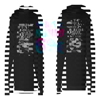 このマーメイドは6歳の6歳の誕生日マーメイドガールパーティーです。 長袖Tシャツ - Kawaiitshirt