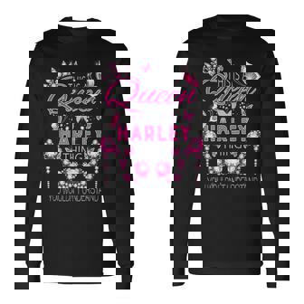 これはハーレーダビッドソンの女王の名前入り誕生日です。 長袖Tシャツ - Kawaiitshirt