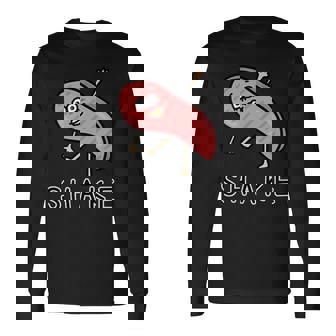 しゃけの切り身さん 長袖Tシャツ - Kawaiitshirt