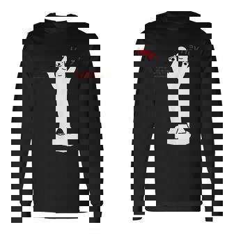 しろくま 北極クマ くま 流氷 動物 エコバック オリジナルデザイン 手描き イラスト ロゴプリント かわいい おもしろ 長袖Tシャツ - Kawaiitshirt