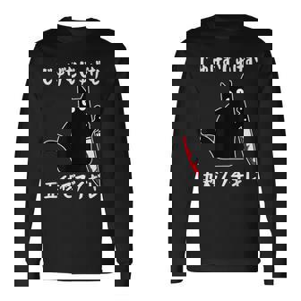 じゅげむじゅげむ五秒でブチギレ ネタ 落語 言い間違い もじり ジョーク ギャグ ツッコミ 猫 おもしろ 猫愛好者 長袖Tシャツ - Kawaiitshirt