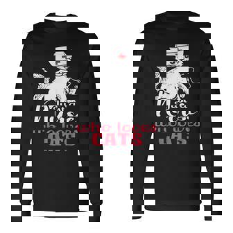 ただの猫好きナースおもしろいネコナース 長袖Tシャツ - Kawaiitshirt