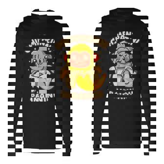 ちびカワイイチンパンジーニバナニーニ イタリアブレインロットミーム 長袖Tシャツ - Kawaiitshirt