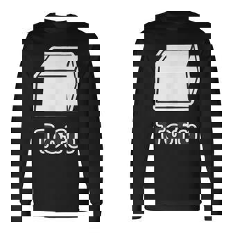 とうふ Tofu（豆腐）【Gohan ごはんタイム】ゆるくて かわいい 面白い イラスト 長袖Tシャツ - Kawaiitshirt