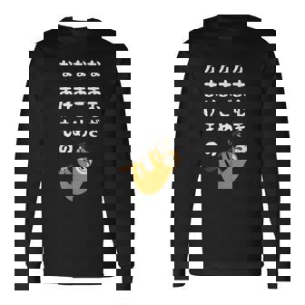 なまむぎなまごめなまけもの 早口言葉 ナマケモノ 面白い 可愛い なまけもの 動物好き 長袖Tシャツ - Kawaiitshirt