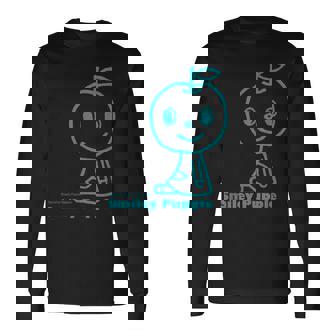 にっこりごきげん！おすわりぷっぷる 長袖Tシャツ - Kawaiitshirt