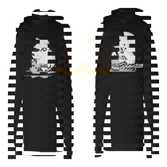 ねこぺん日和 ぎゅっ 長袖Tシャツ - Kawaiitshirt