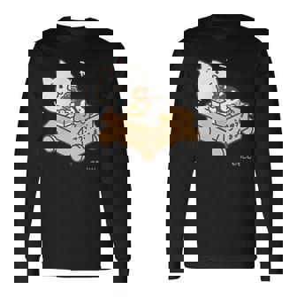 ねこぺん日和 こうきゅうなくるま ダークカラー 長袖Tシャツ - Kawaiitshirt