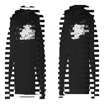 ねこぺん日和 もふん 長袖Tシャツ - Kawaiitshirt