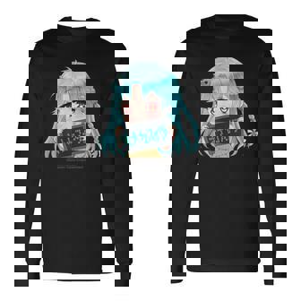 ひなビタスタンプ 心菜01「オナカスイタ」 長袖Tシャツ - Kawaiitshirt