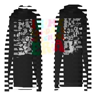 ぼくの学校の100日間の時代。学校教師100日目 長袖Tシャツ - Kawaiitshirt