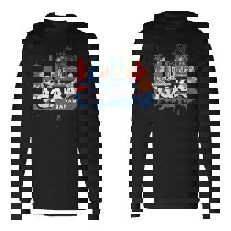 むしろ大阪にいたい ヴィンテージ日本のお土産 長袖Tシャツ - Kawaiitshirt