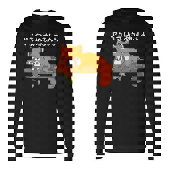 やる気はあるんすよ レッサーパンダ ジョーク かわいい 動物ギャグ好き おもしろ ネタ 長袖Tシャツ - Kawaiitshirt