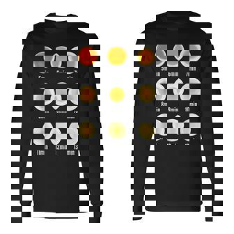 ゆで卵早見表 卵好き必見 便利グッズ 長袖Tシャツ - Kawaiitshirt