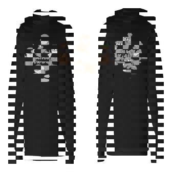 ゆるカワウソさん まるくん『あつまれ！』【 No102 】コツメカワウソ 長袖Tシャツ - Kawaiitshirt