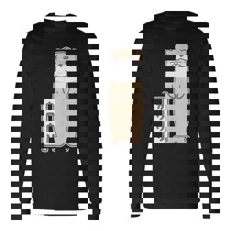 ゆるカワウソさん（Aタイプ）コツメカワウソ【どうぶつフレンズ】動物 ゆるくて かわいい イラスト 長袖Tシャツ - Kawaiitshirt