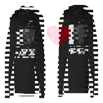 りんご大好き 長袖Tシャツ - Kawaiitshirt