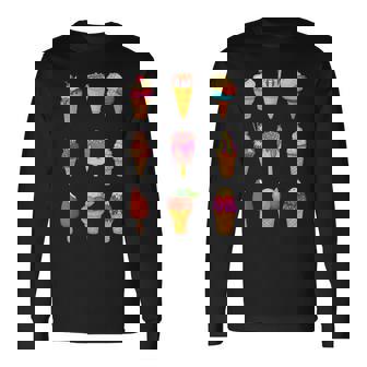 アイスクリーム アイスクリーム アイスクリーム販売ソフトアイスクリーム 長袖Tシャツ - Kawaiitshirt