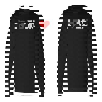 アイラブミー、アイロニックな皮肉のバレンタイン 長袖Tシャツ - Kawaiitshirt